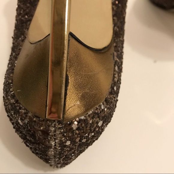 Enzo Angiolini bronze glitter heels - Picture 5 of 8